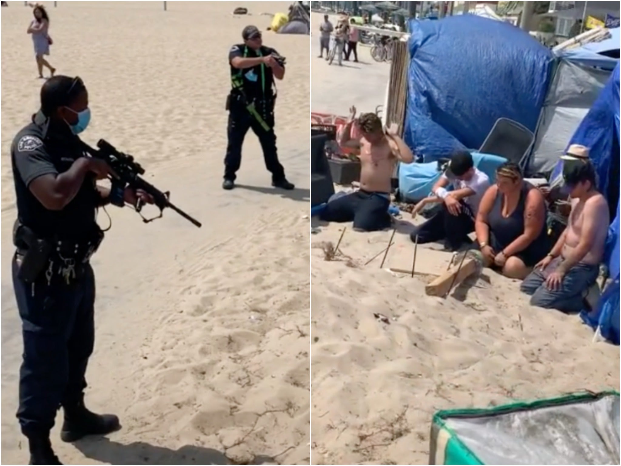 LAPD responde después de que un vídeo mostrara a policías allanando un campamento de personas sin hogar