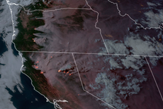 Satélites muestran que incendios forestales se extienden hacia el este de los condados de California, habitantes podrían perder energía para evitar incendios