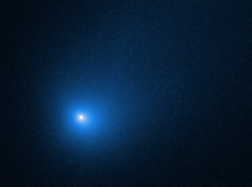 El telescopio espacial Hubble de la NASA captó esta imagen del cometa 2I/Borisov a finales de 2019. Se trata del segundo objeto interestelar descubierto hasta ahora
