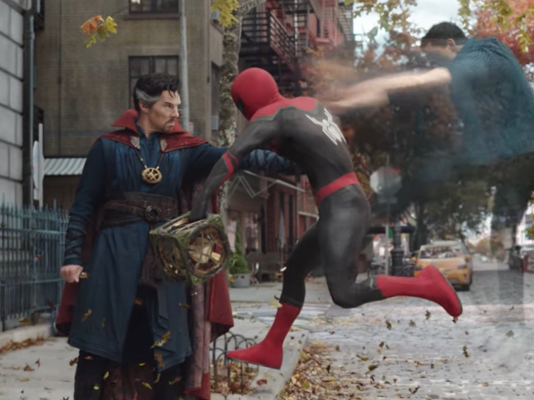 Doctor Strange and Spider-Man in the trailer for ‘No Way Home'