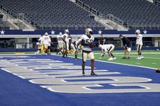 Saints entrenan en casa de los Cowboys debido a huracán