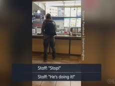 Hombre orina el mostrador de un restaurante de comida rápida después de que le dijeran que usara mascarilla