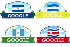 Google celebra bicentenario de independencia de Centroamérica con su Doodle del 15 de septiembre