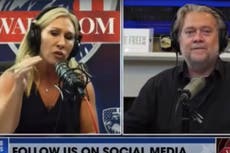 Marjorie Taylor Greene pide cerrar el gobierno en entrevista con Steve Bannon