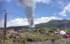 Hace erupción volcán en la isla de La Palma, en España