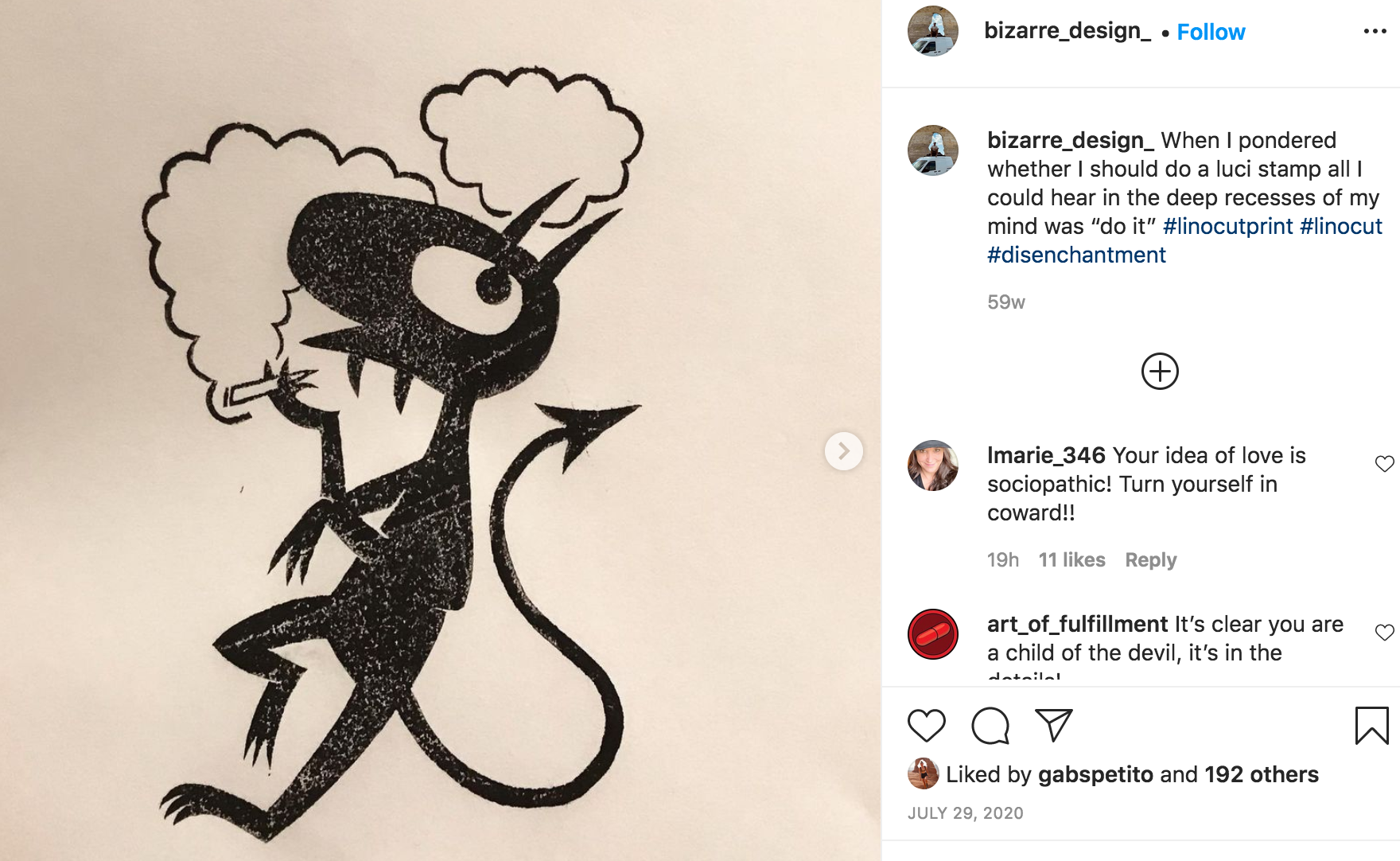 Laundrie publicó docenas de sus propios dibujos en Instagram