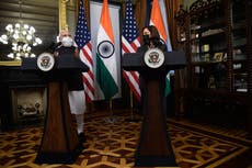 Kamala Harris elogia campaña de vacunación en India en primera reunión con Narendra Modi en Washington