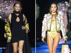 Kate Moss y su hija Lila desfilan juntas para la colaboración de Fendi y Versace en Milán