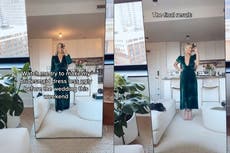 Espectadores de TikTok acusan a dama de honor de “eclipsar” a la novia al alterar su vestido en video viral