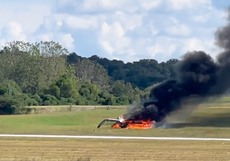 Avión se estrella y estalla en llamas en el aeropuerto de Georgia, según informes