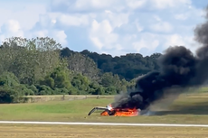 Avión se estrella y estalla en llamas en el aeropuerto de Georgia, según informes