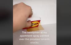 Video viral muestra a un casero que pintó las cosas de su inquilino anterior en lugar de quitarlas