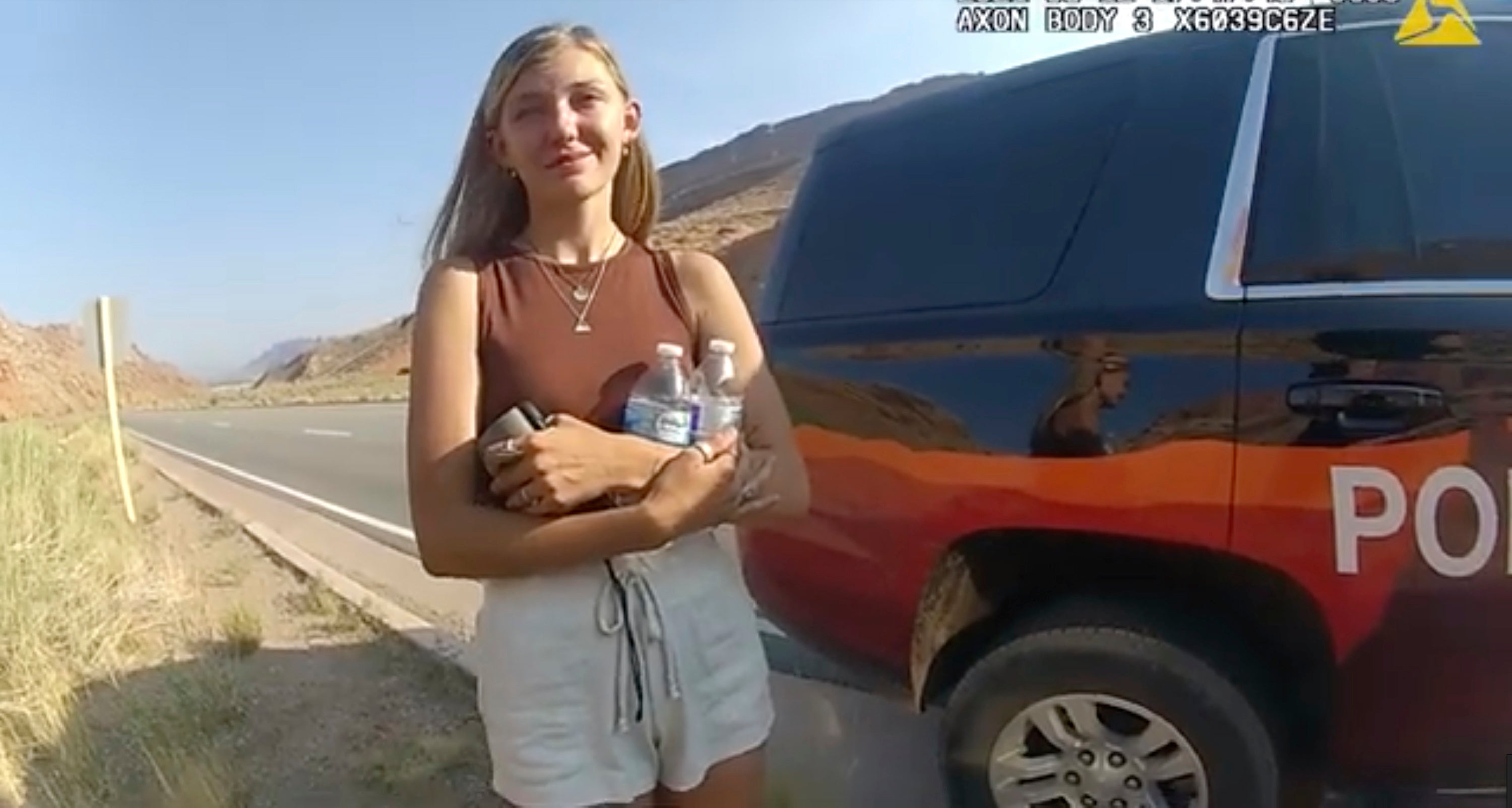 Gabby Petito grabada desde la cámara corporal de un policía en Utah