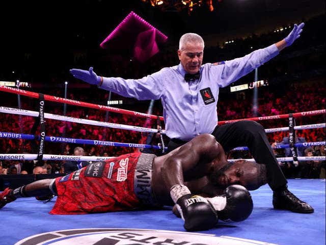 <p>Wilder fue noqueado brutalmente el sábado por la noche por Fury. </p>