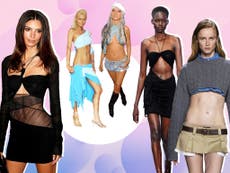 Jeans a la cadera, minifaldas y recortes: ¿El auge de la moda del 2000 traería de vuelta la talla cero?