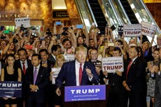 Trump dice que lo suyo ‘no es la lluvia dorada’ y elogia a Putin y Xi en reunión privada de los republicanos