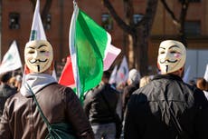 Protestas en Italia contra pases de salud en los trabajos