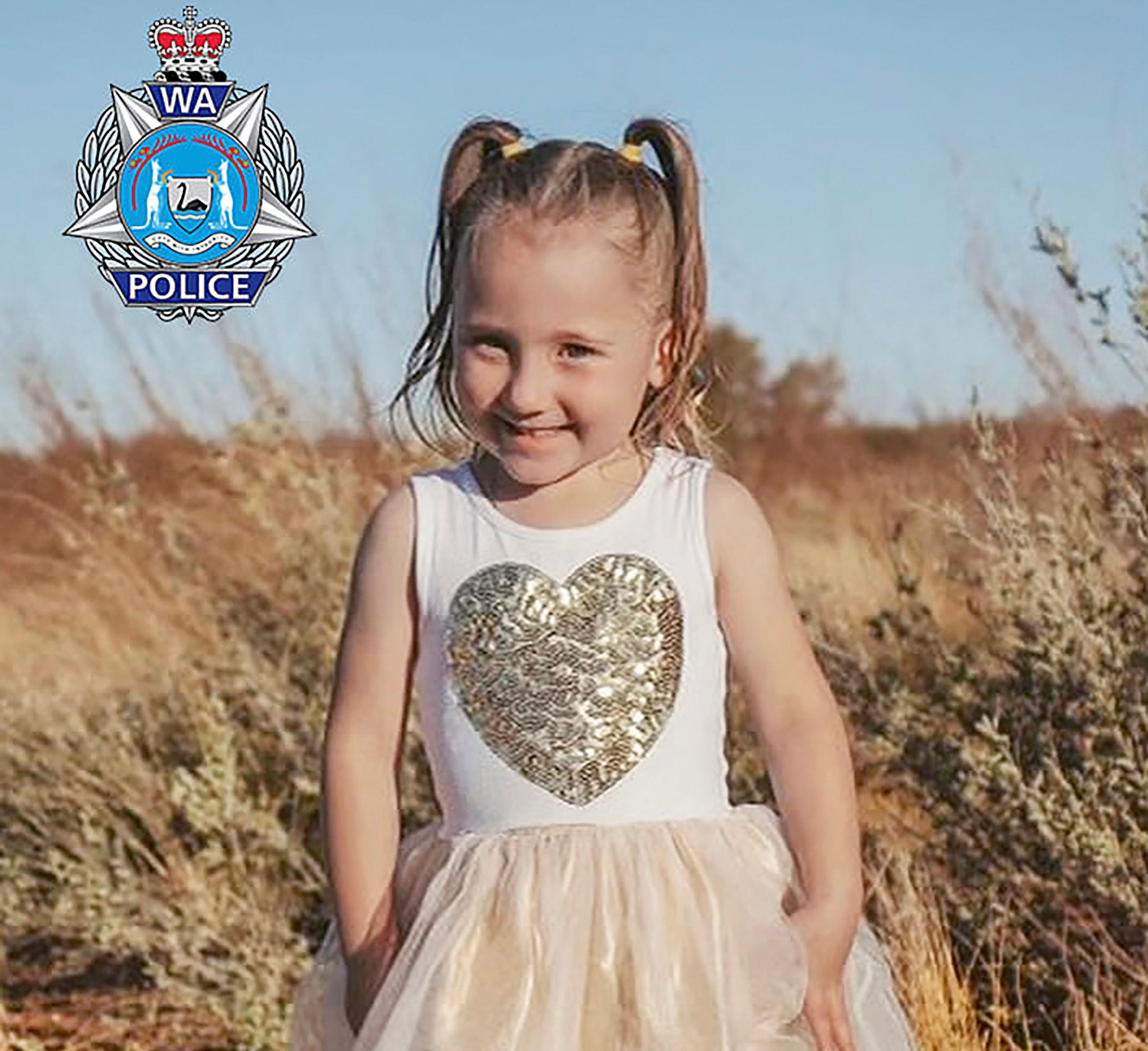 <p>Cleo Smith, de cuatro años, desapareció de la tienda de campaña de su familia en Australia Occidental durante la madrugada del 16 de octubre.</p>