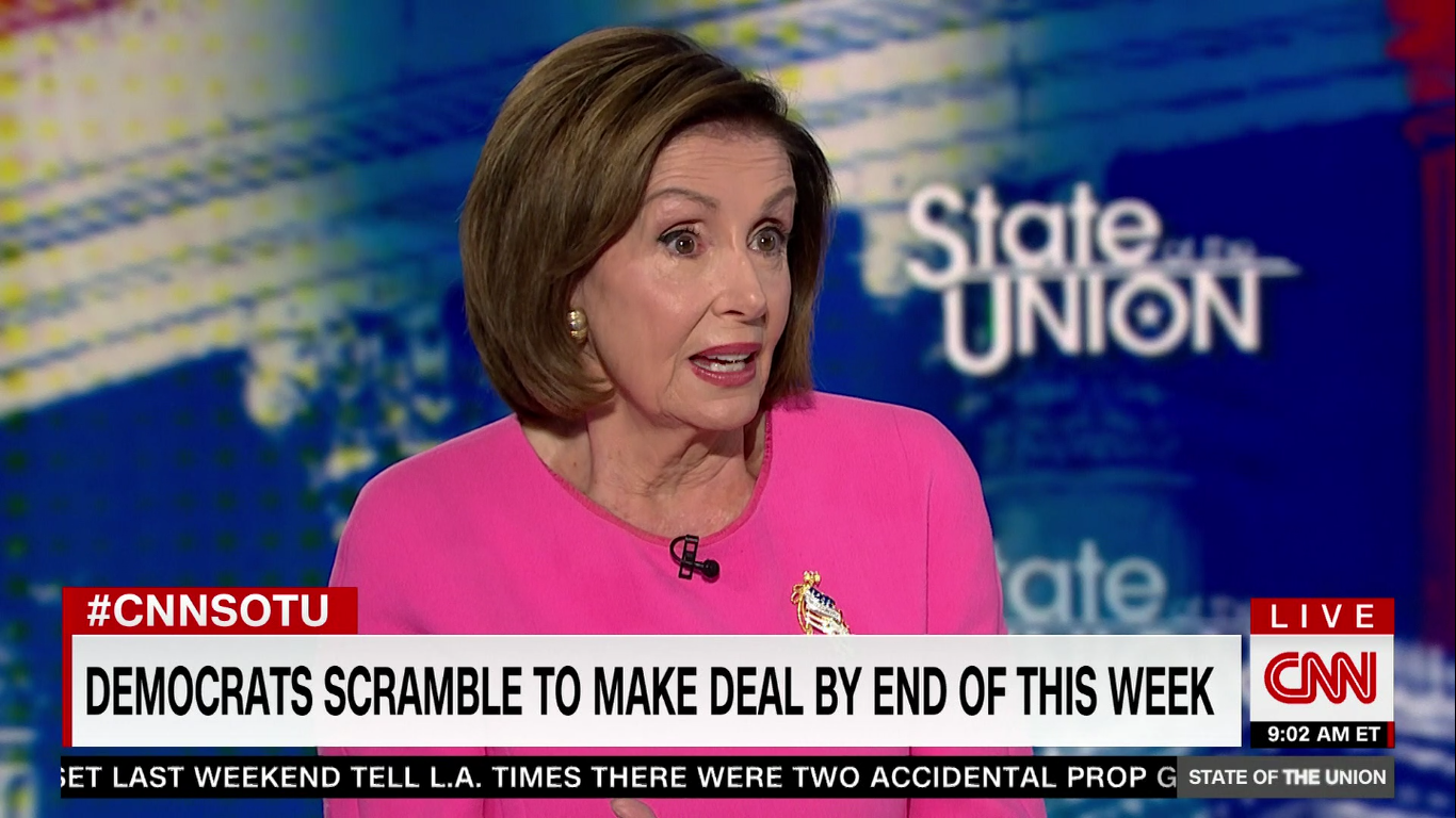 Nancy Pelosi olvida el nombre de Trump en una entrevista con CNN