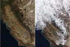 Un satélite de la NASA revela impresionantes imágenes de una nevada temprana al norte de California