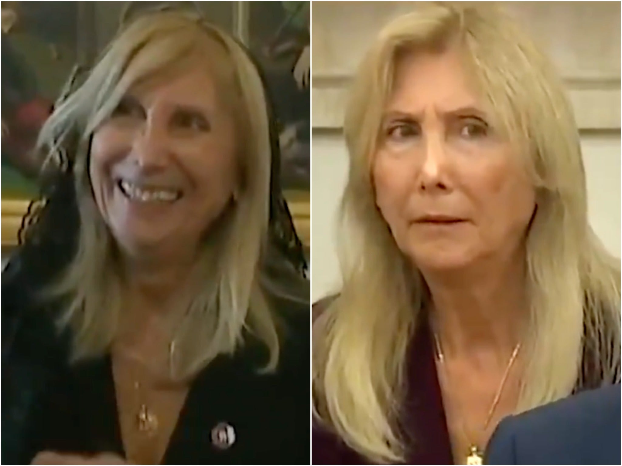 Expresión de la traductora del Vaticano al lado de Biden contrastó con actitud sombría durante visita de Trump