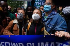Cop26: Greta Thunberg se une a protesta climática en Londres antes de cumbre