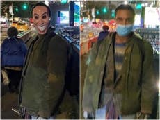 Nueva York: Sospechoso con máscara de Halloween ataca a hombre con un hacha