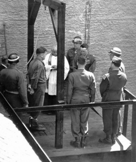 Nazis convicted of war crimes during trials overseen by the US Army were given religious rites before being killed.