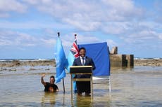Cop26: Así denunció el impacto de la crisis climática el ministro de Tuvalu 