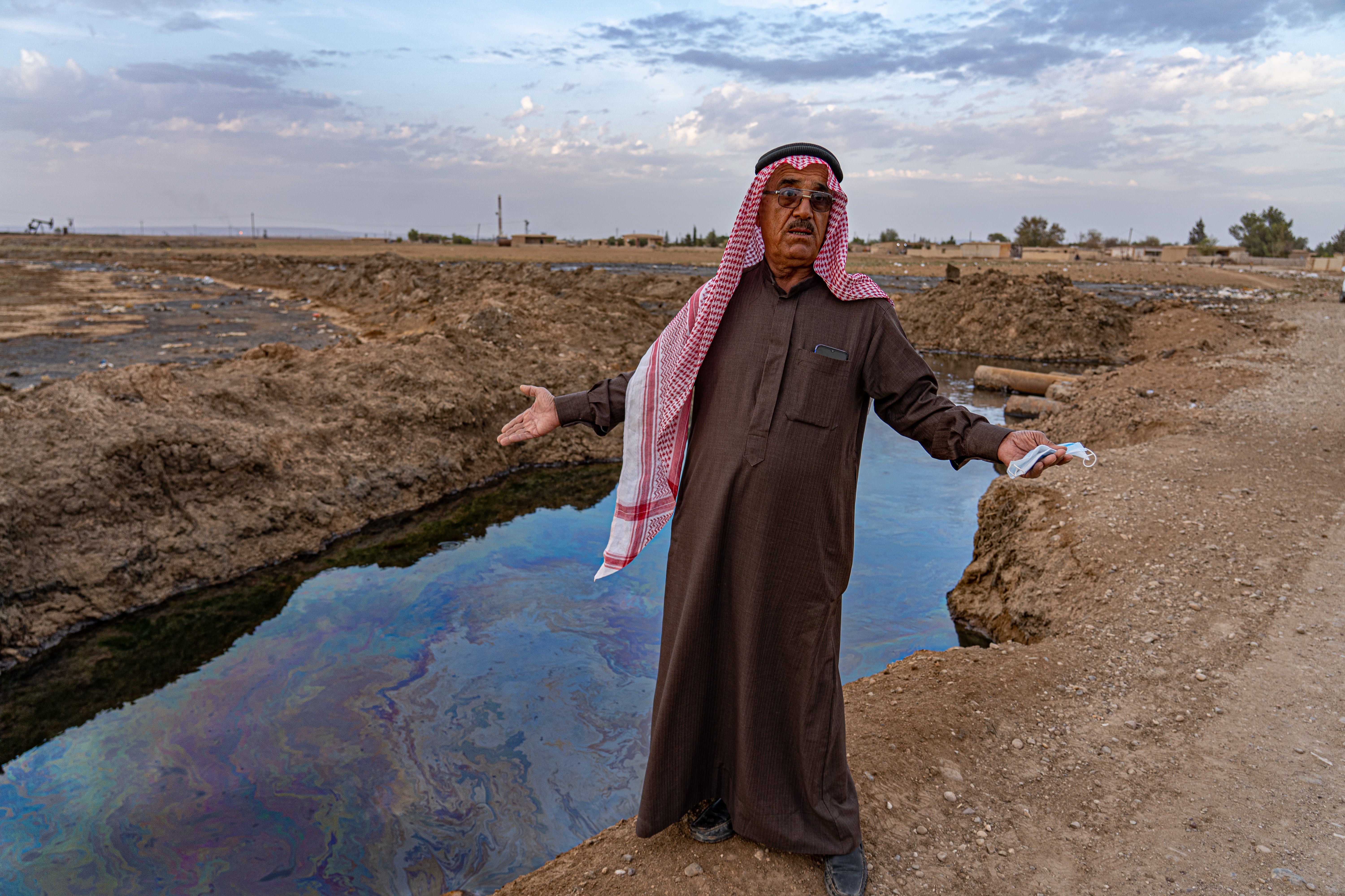 Mohammed Hussein says livestock and farmland have been destroyed by oil pollution