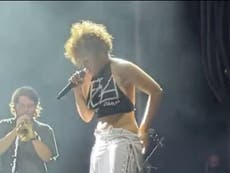 Brass Against se disculpa después de que la cantante Sophia Urista orinara en la cara de un fan durante show