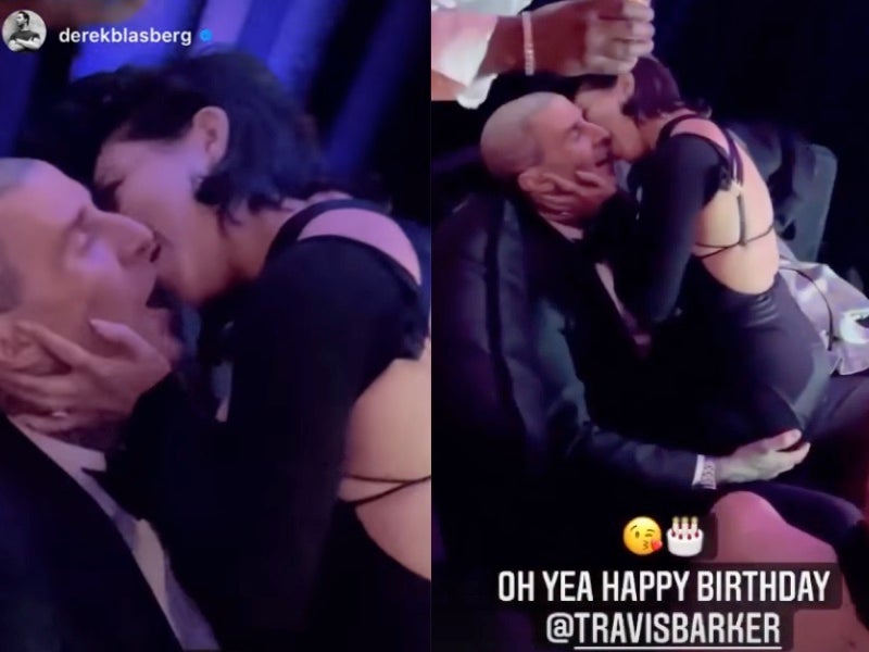 Kourtney Kardashian y Travis Barker criticados por “vergonzosa” demostración de afecto en boda de un amigo