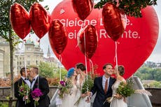 Suiza permitirá las bodas homosexuales desde el 1 de julio