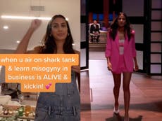 Emprendedora denuncia misoginia que enfrentó después de aparecer en Shark Tank con traje rosa