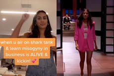 Emprendedora denuncia misoginia que enfrentó después de aparecer en Shark Tank con traje rosa
