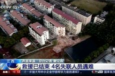 Al menos 4 muertos en un derrumbe en el sur de China