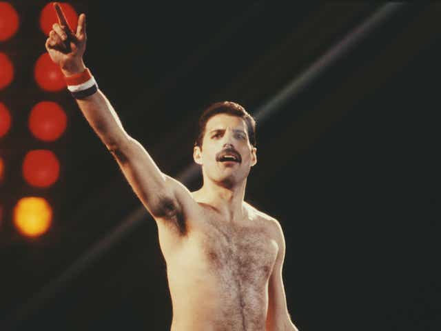Freddie Mercury fotografiado en 1982