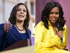 Michelle Obama y Kamala Harris encabezan encuestas para 2024 si Biden decide no postularse