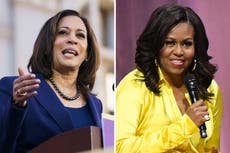 Michelle Obama y Kamala Harris encabezan encuestas para 2024 si Biden decide no postularse
