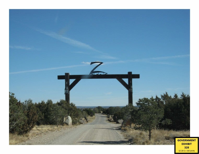 La entrada del rancho Zorro en Nuevo Mexico