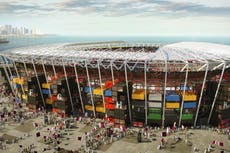 El primer estadio desmontable de Qatar está hecho de material reciclado