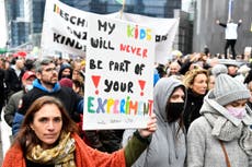 Protestas en Bruselas contra medidas antivirus