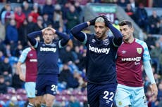West Ham se atasca con un 0-0 en Burnley