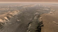 Científicos descubren agua en el Gran Cañón de Marte