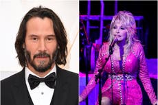 Keanu Reeves se vistió con traje de portada de ‘Playboy’ de Dolly Parton para Halloween