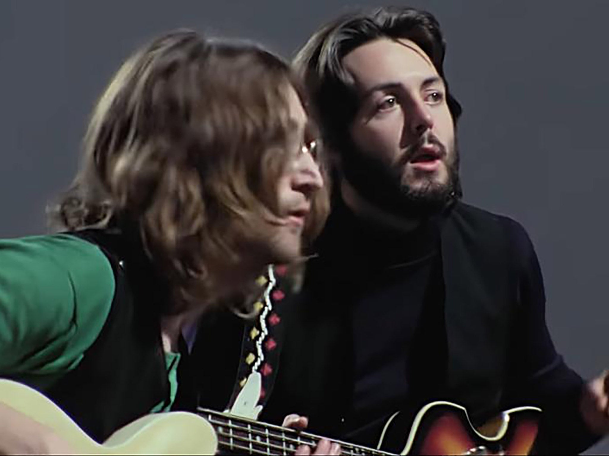John Lennon y Paul McCartney en The Beatles: Get Back