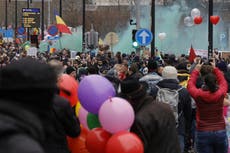 Protestas en Bélgica contra medidas antiCOVID
