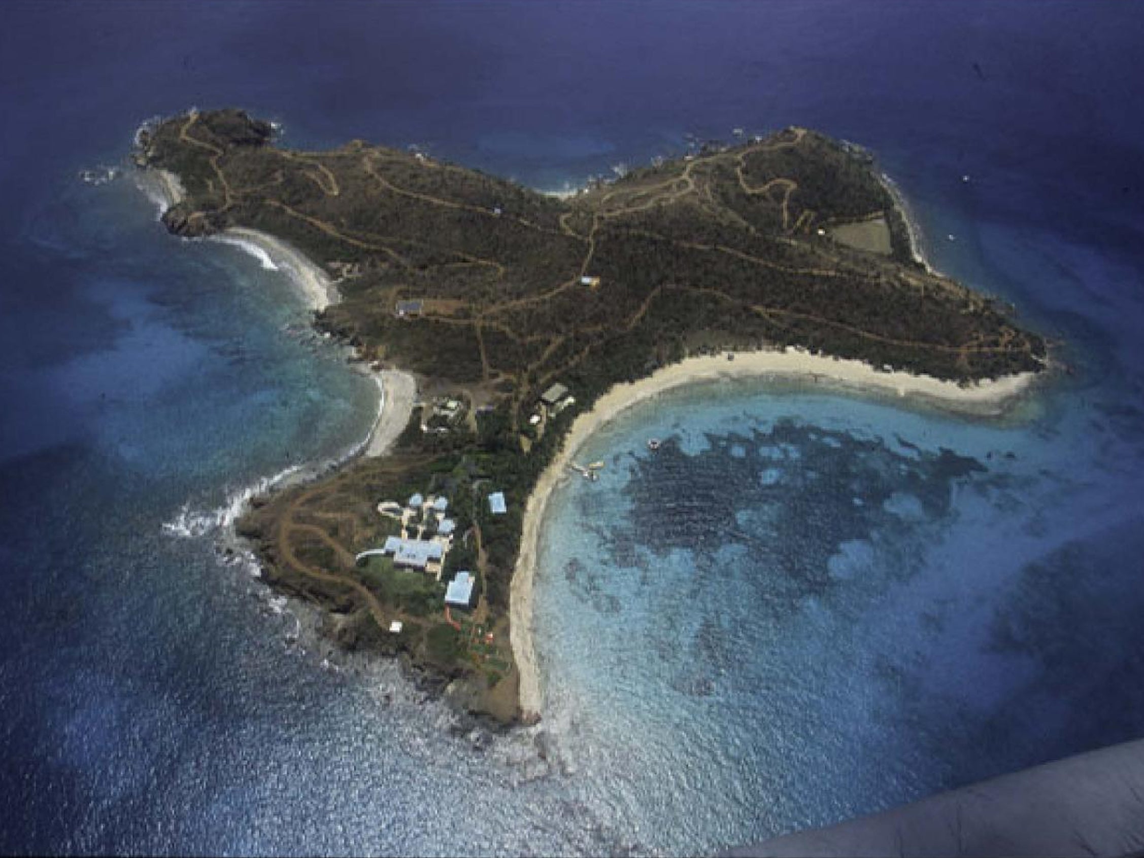 Foto sin fecha obtenida por el Departamento de Justicia de EE.UU. de una vista aérea a la isla privada de Jeffrey Epstein