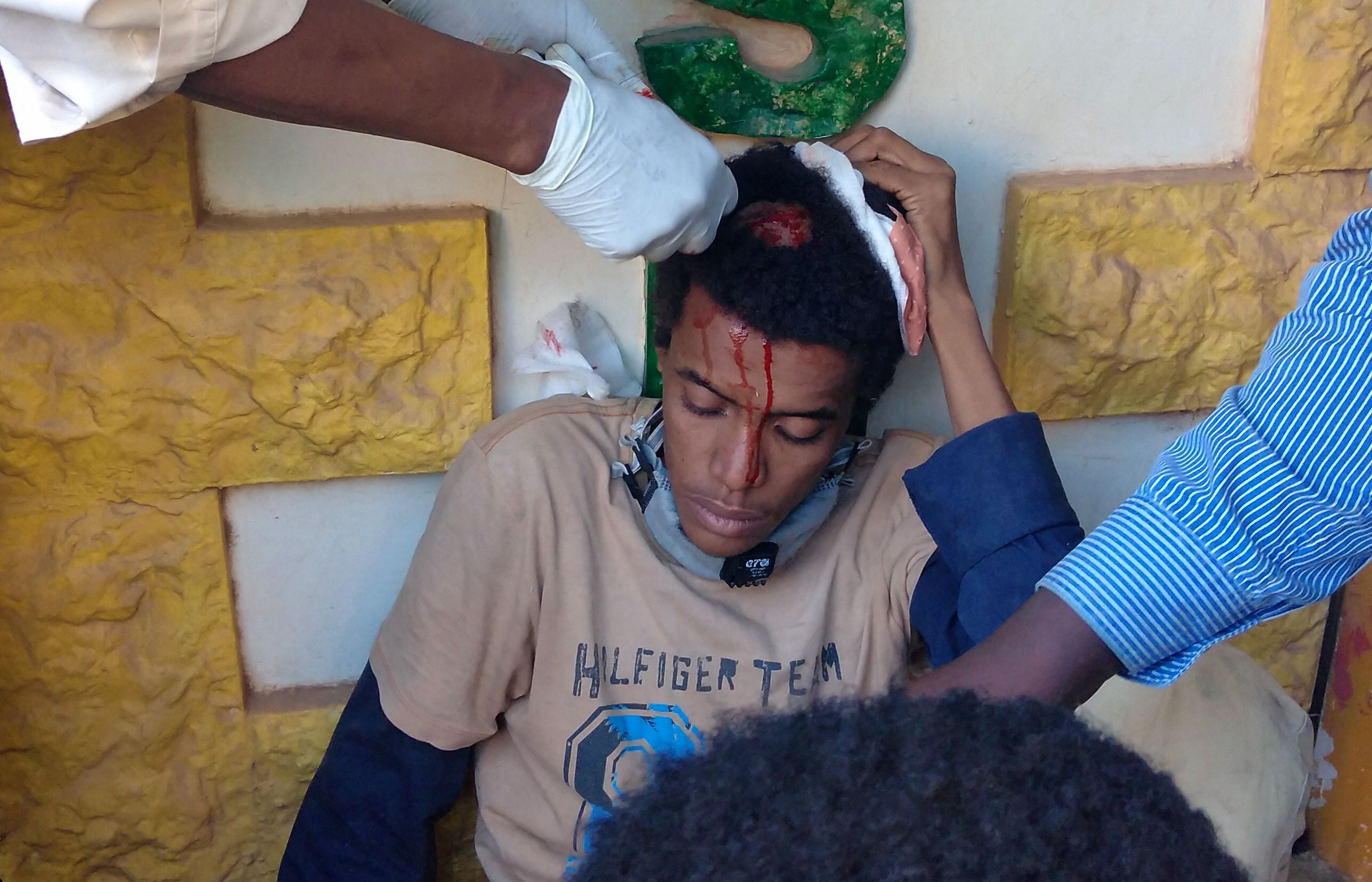 Un manifestante herido en Khartoum