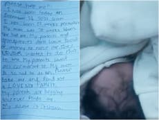 Niño recién nacido es abandonado en una caja con nota que dice: “Mi mamá lamenta hacer esto”